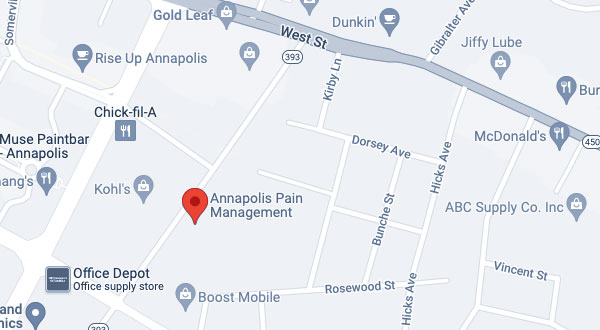 map of annapolis pain location